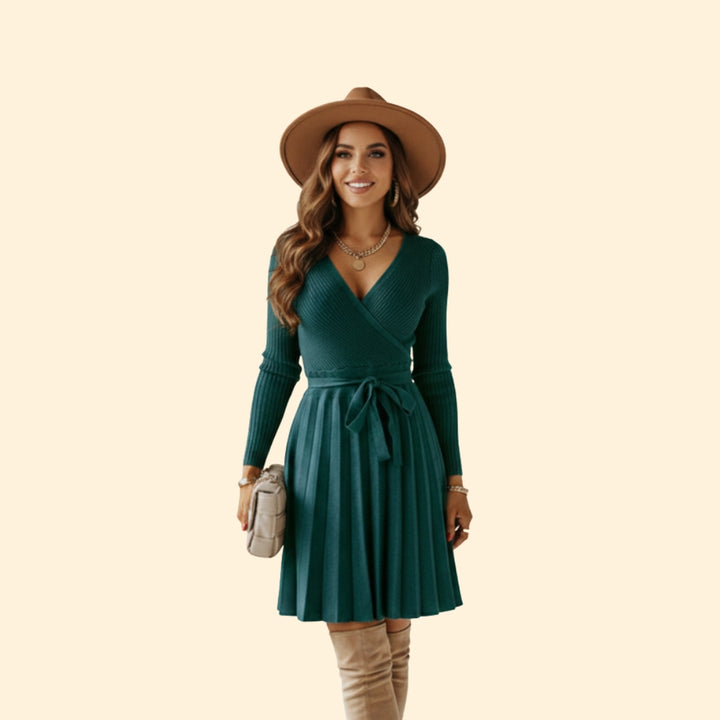 Women’s Wrap Dress with Belted Waist
