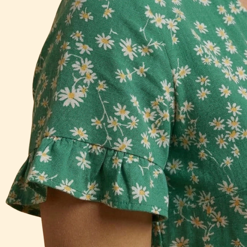 Women’s Wrap Mini Dress with Floral Print