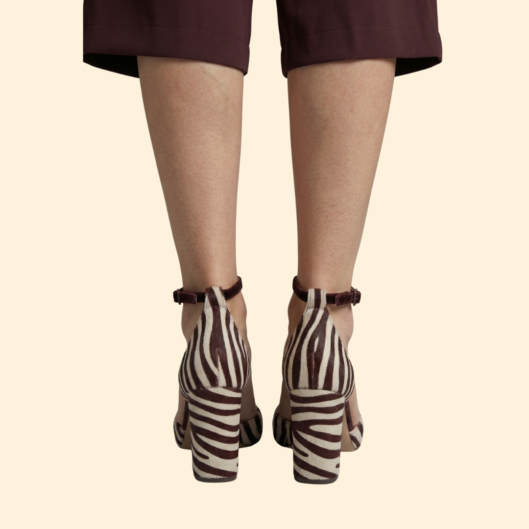 Women's Zebra Heel with Strap
