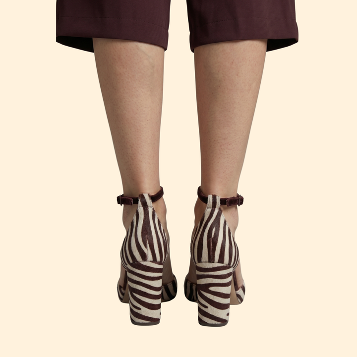 Women's Zebra Heel with Strap