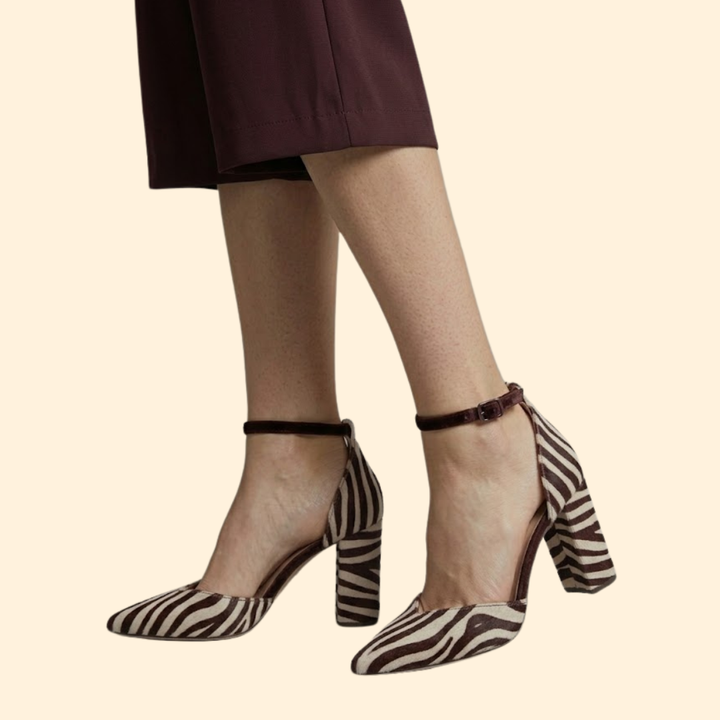 Women's Zebra Heel with Strap
