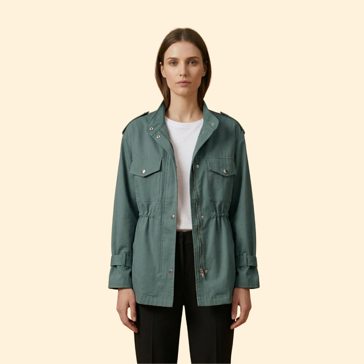 Women’s Zip-Up Jacket with Stand Collar