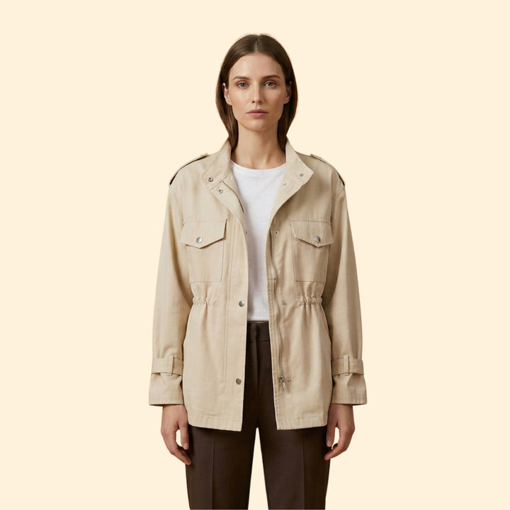 Women’s Zip-Up Jacket with Stand Collar