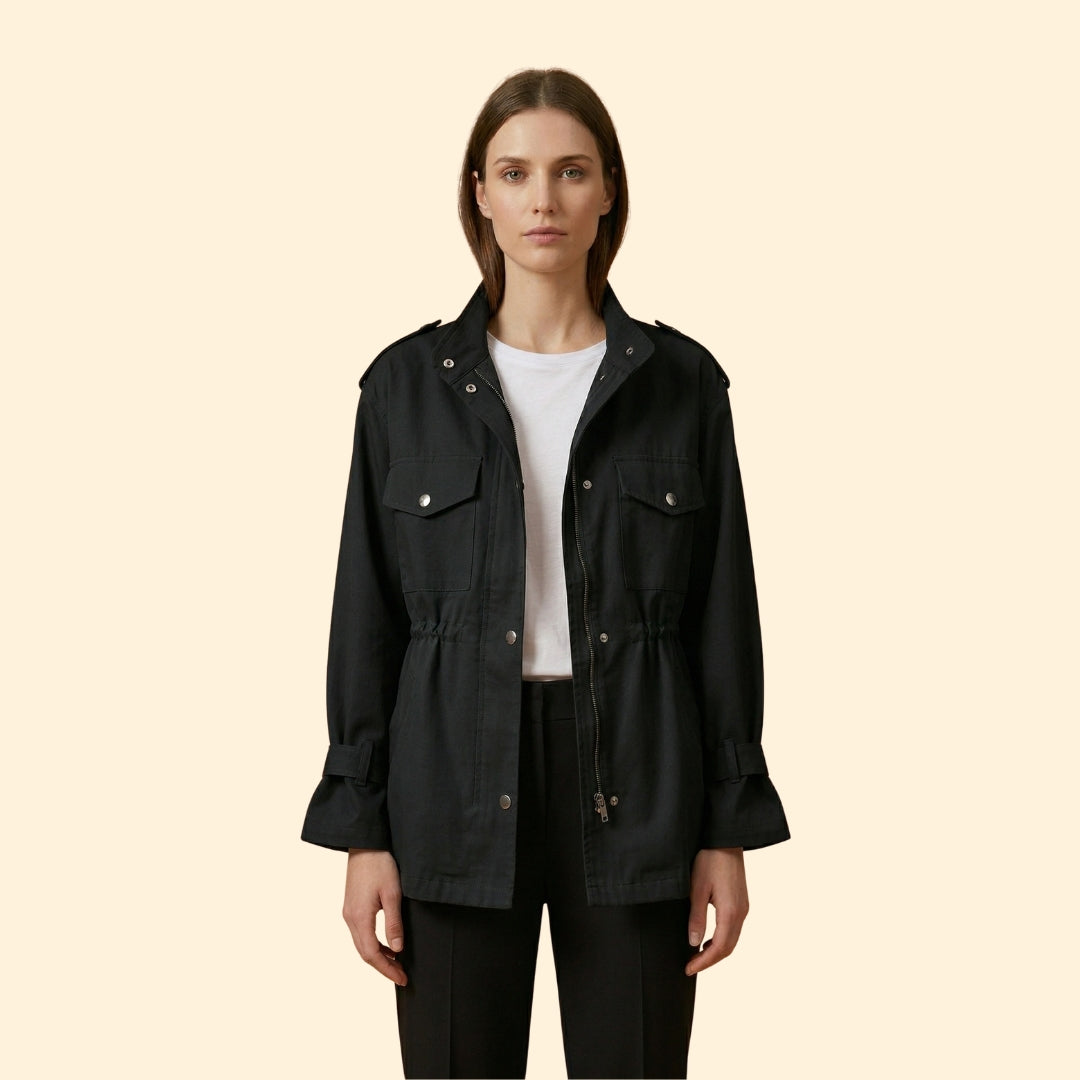 Women’s Zip-Up Jacket with Stand Collar