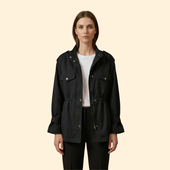 Women’s Zip-Up Jacket with Stand Collar