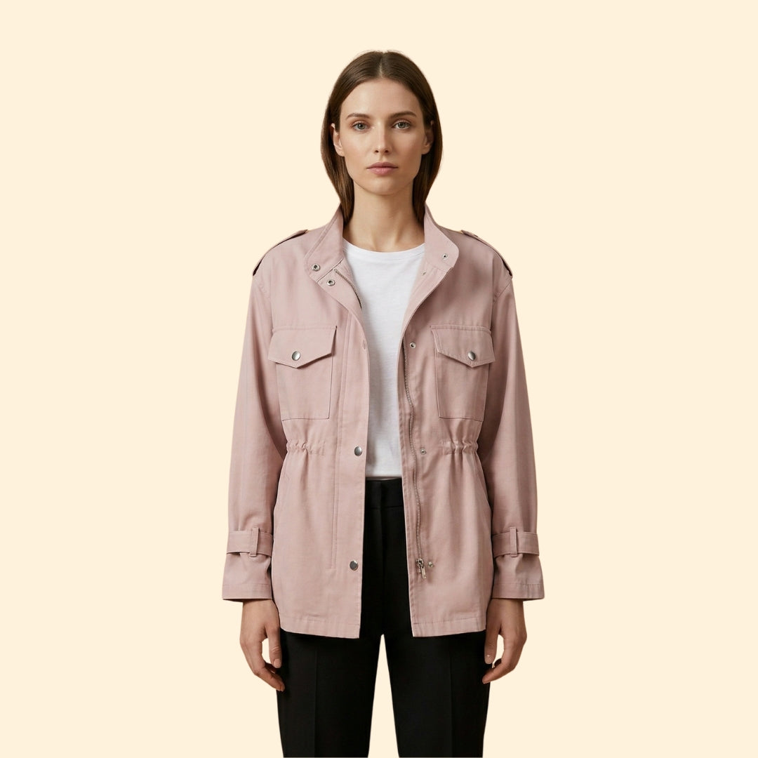 Women’s Zip-Up Jacket with Stand Collar