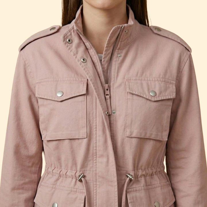 Women’s Zip-Up Jacket with Stand Collar