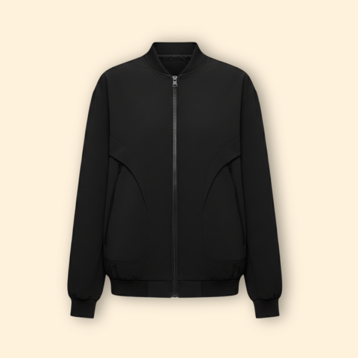 Women’s Bomber Jacket with Zip Side Pockets
