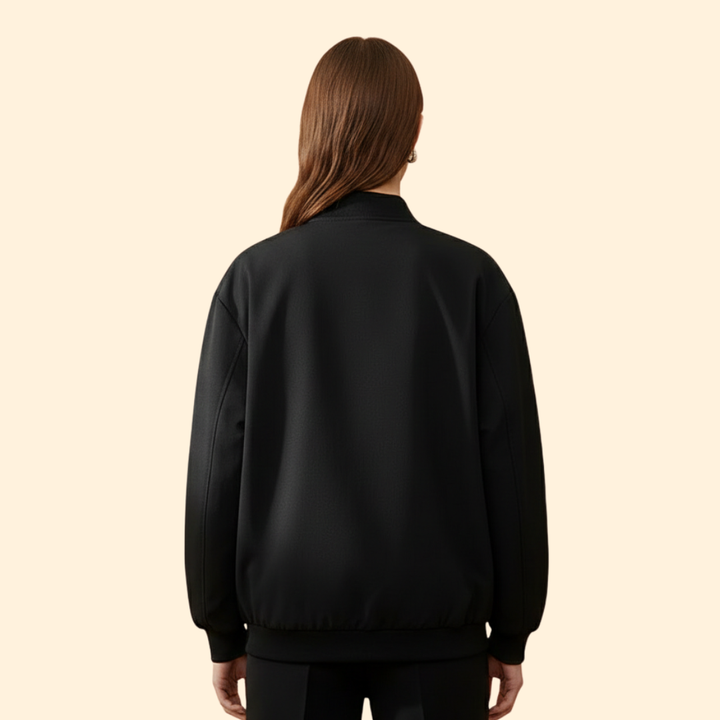 Women’s Bomber Jacket with Zip Side Pockets