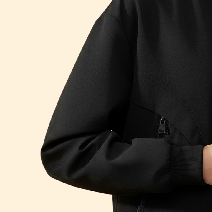 Women’s Bomber Jacket with Zip Side Pockets