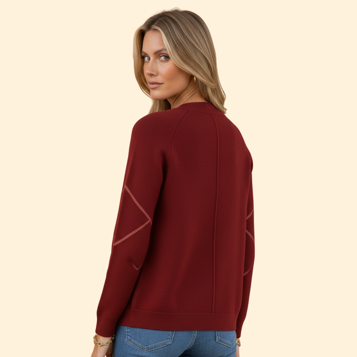 Women’s Zip-Up Bomber Jacket with Contrast Stitching