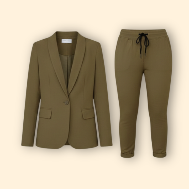 Women’s Blazer Set with Tapered Pants