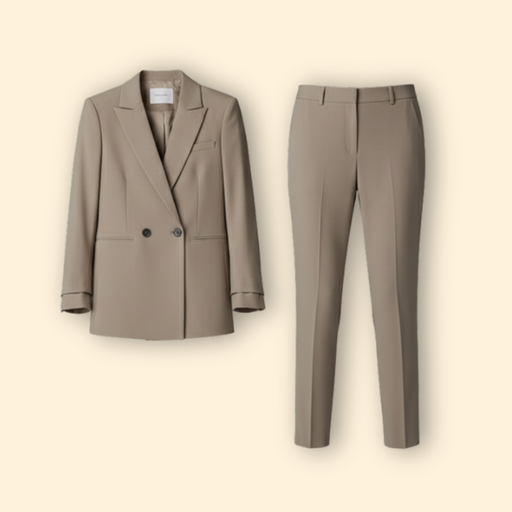 Women’s Blazer Set with Notched Lapel Design