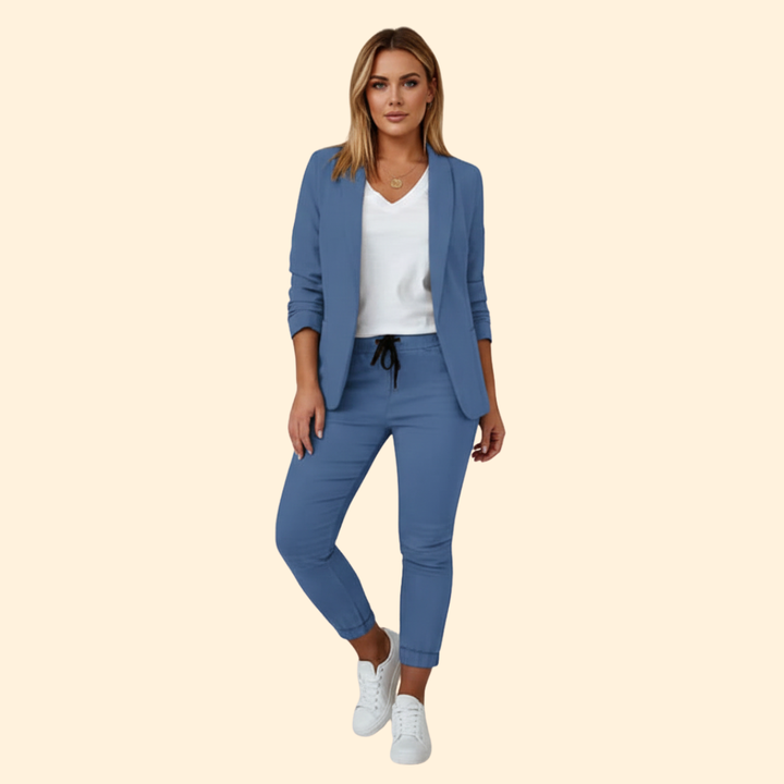 Women’s Blazer Set with Tapered Pants