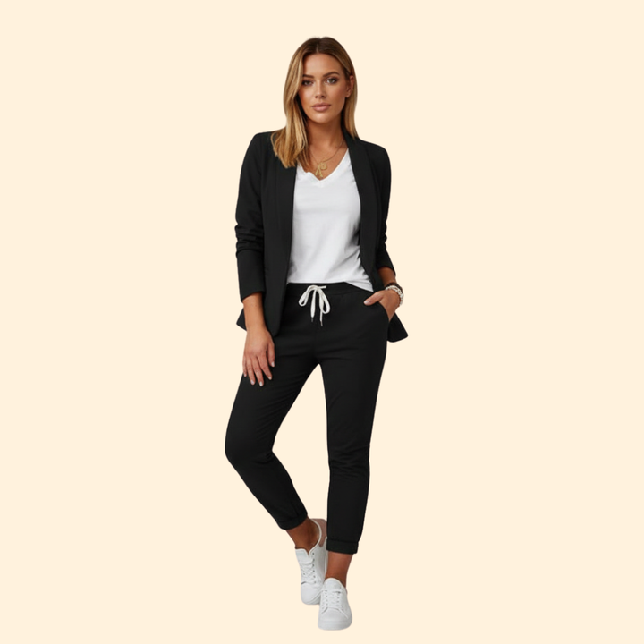 Women’s Blazer Set with Tapered Pants