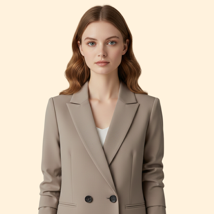 Women’s Blazer Set with Notched Lapel Design