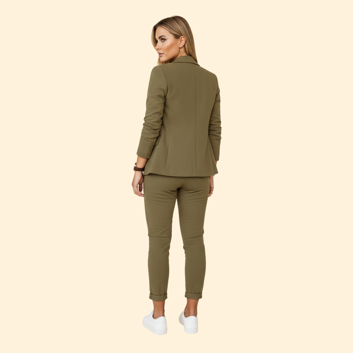 Women’s Blazer Set with Tapered Pants