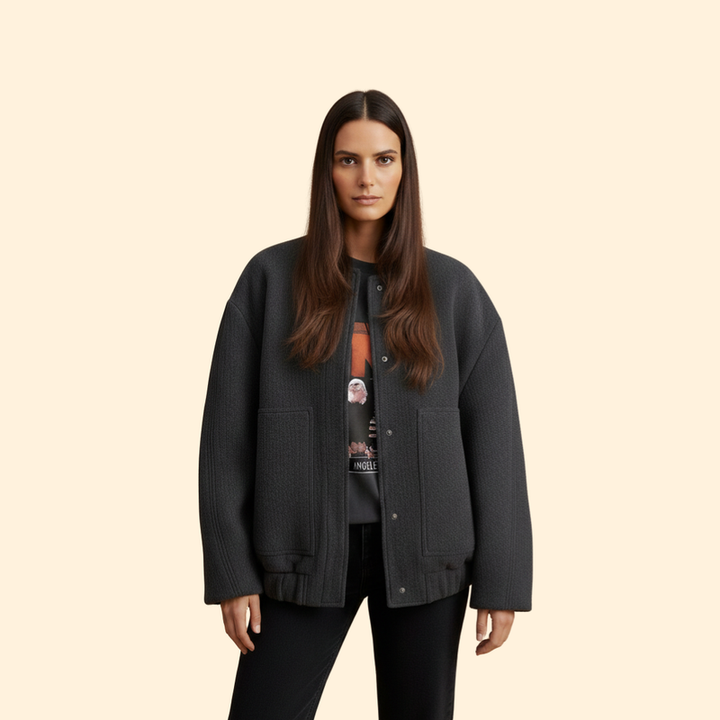 Women’s Bomber Jacket with Buttons