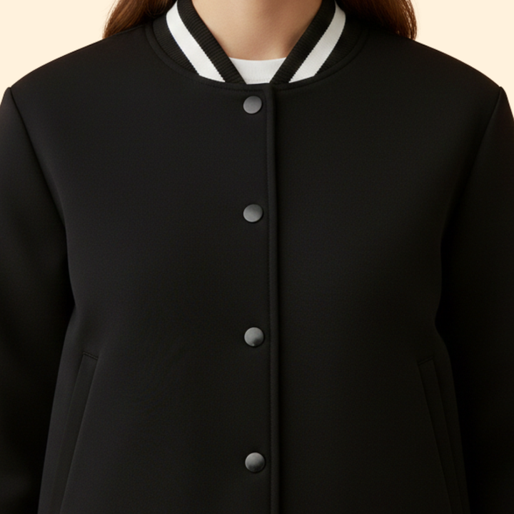 Women's Bomber Jacket with Elasticated Hem