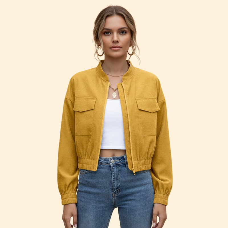 Women’s Bomber Jacket with Pockets