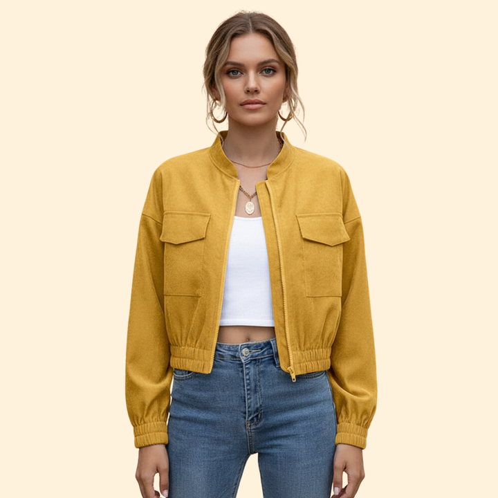 Women’s Bomber Jacket with Pockets