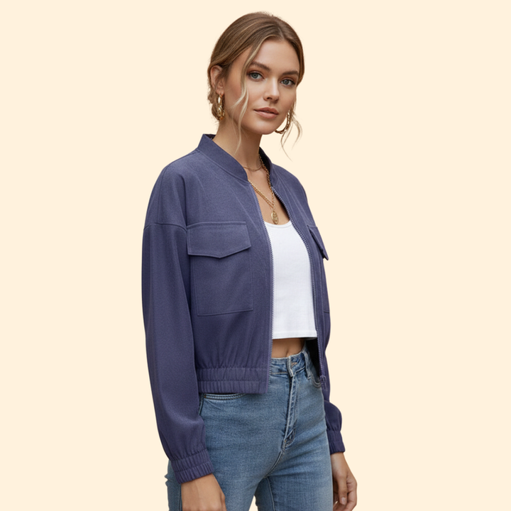 Women’s Bomber Jacket with Pockets
