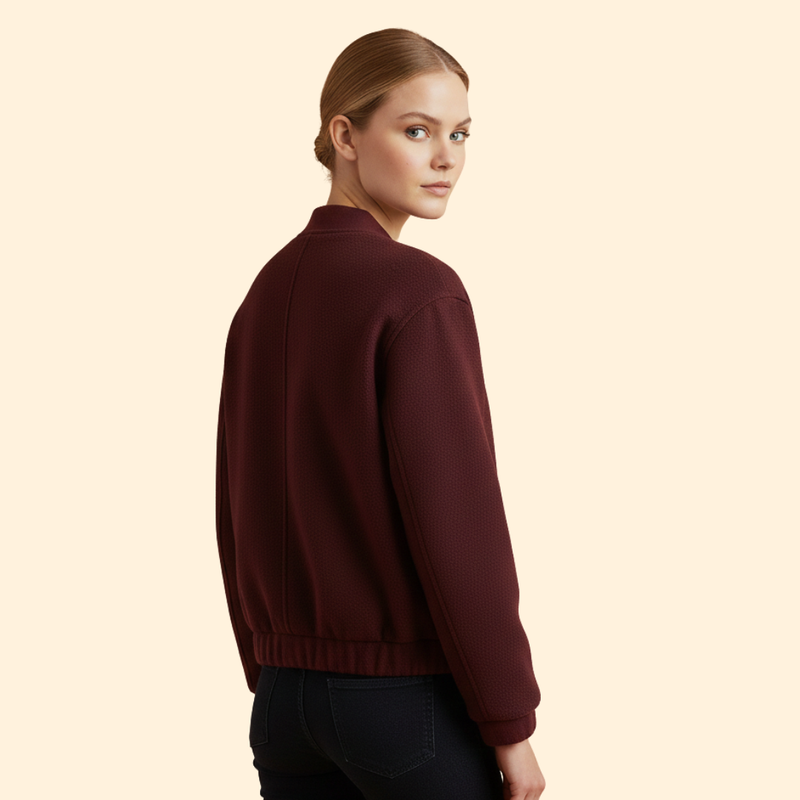 Women's Bomber Jacket with Practical Side Pockets