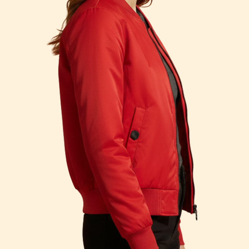 Women’s Bomber Jacket with Side Panels
