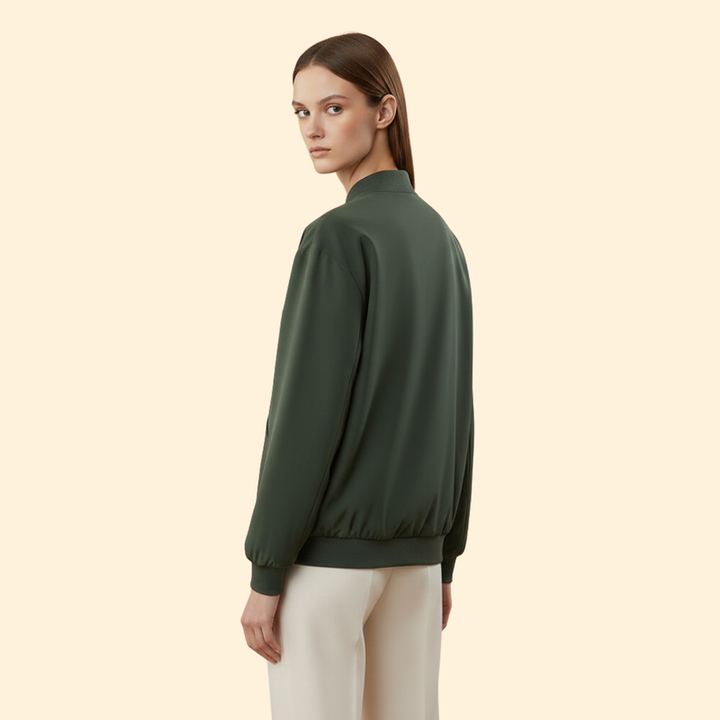 Women’s  Bomber Jacket with Stand Collar