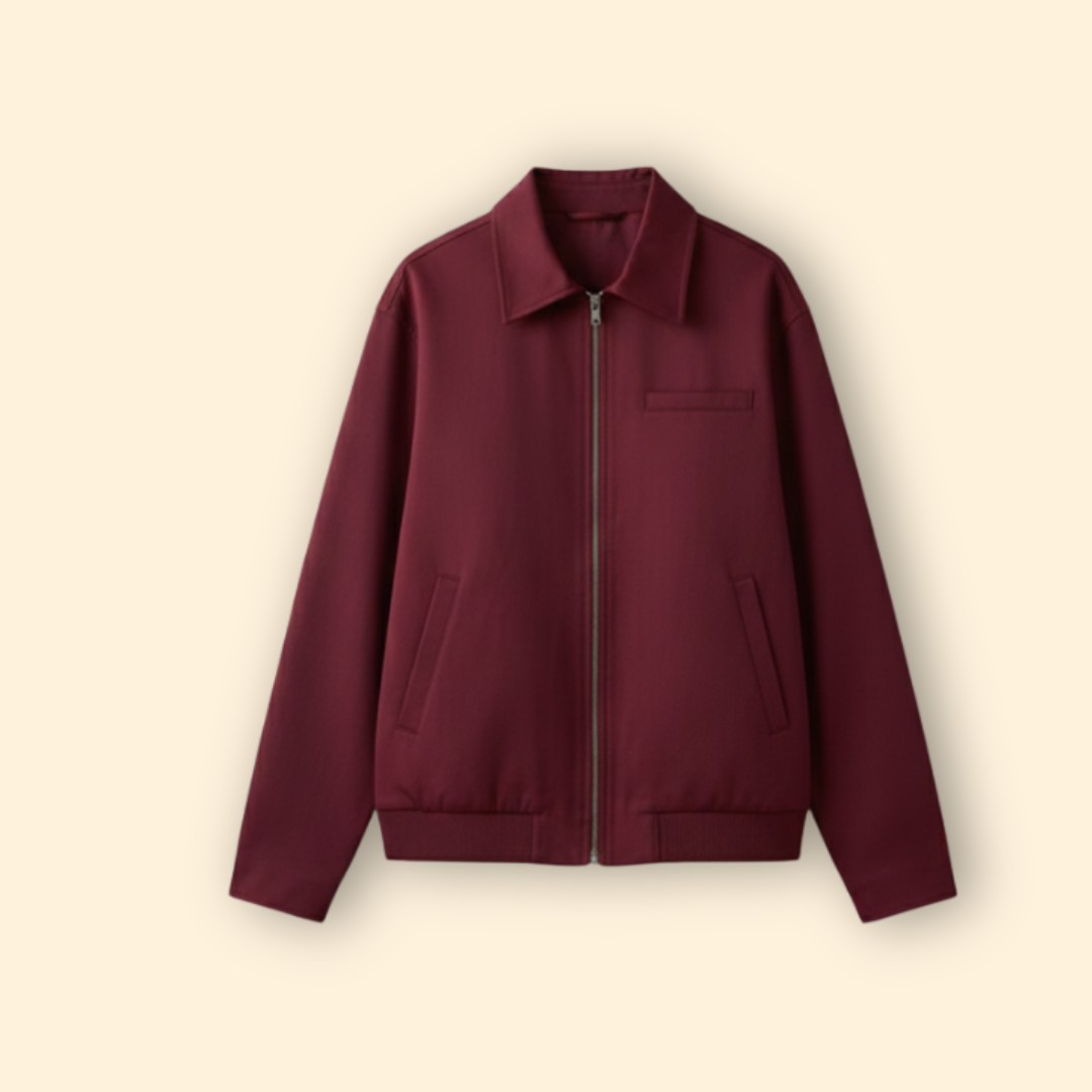 Women’s Bomber Jacket with Pointed Collar