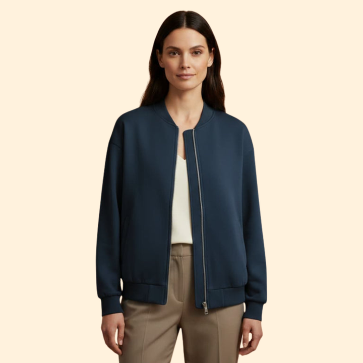 Women’s Casual Zip-Up Bomber Jacket