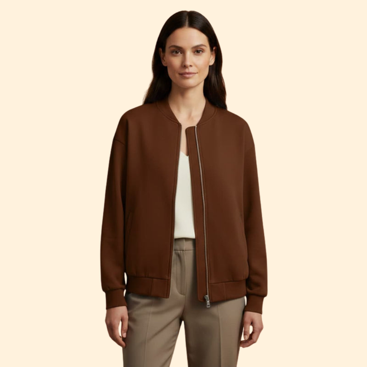 Women’s Casual Zip-Up Bomber Jacket