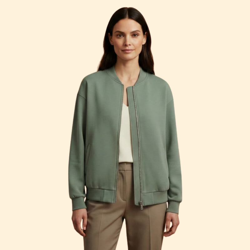 Women’s Casual Zip-Up Bomber Jacket