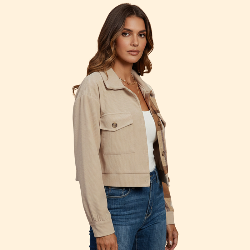 Women's Checked Bomber Jacket