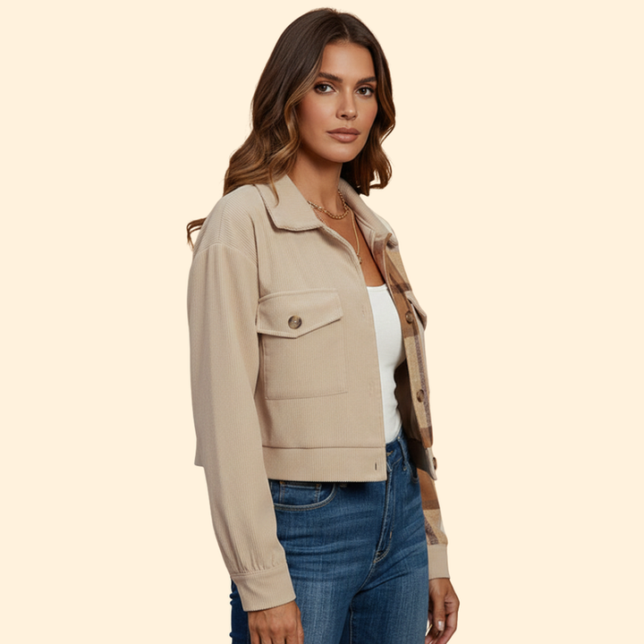 Women's Checked Bomber Jacket