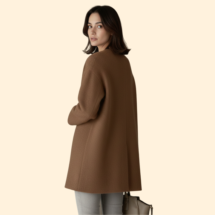 Women’s Coat with Round Neckline