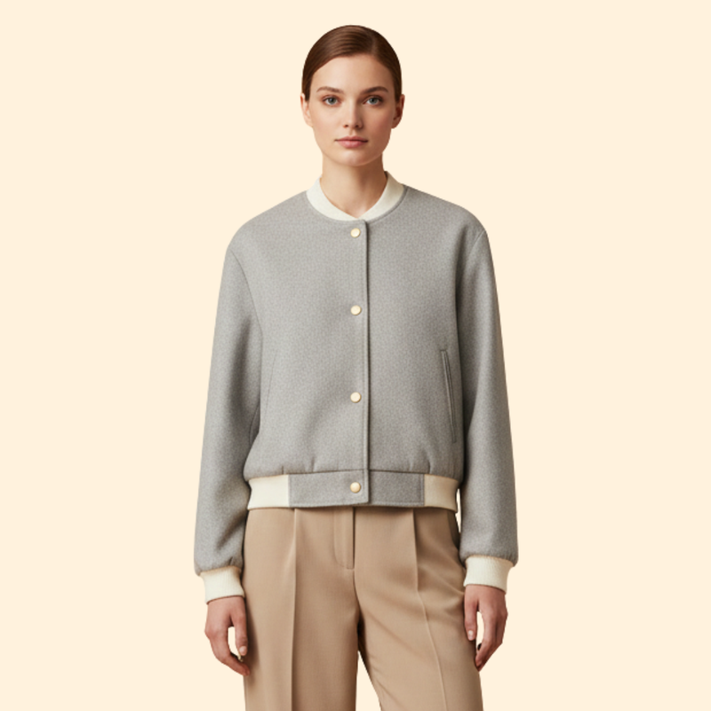 Women's Cropped Bomber Jacket