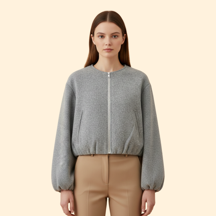 Women’s Bomber Jacket with Side Pockets