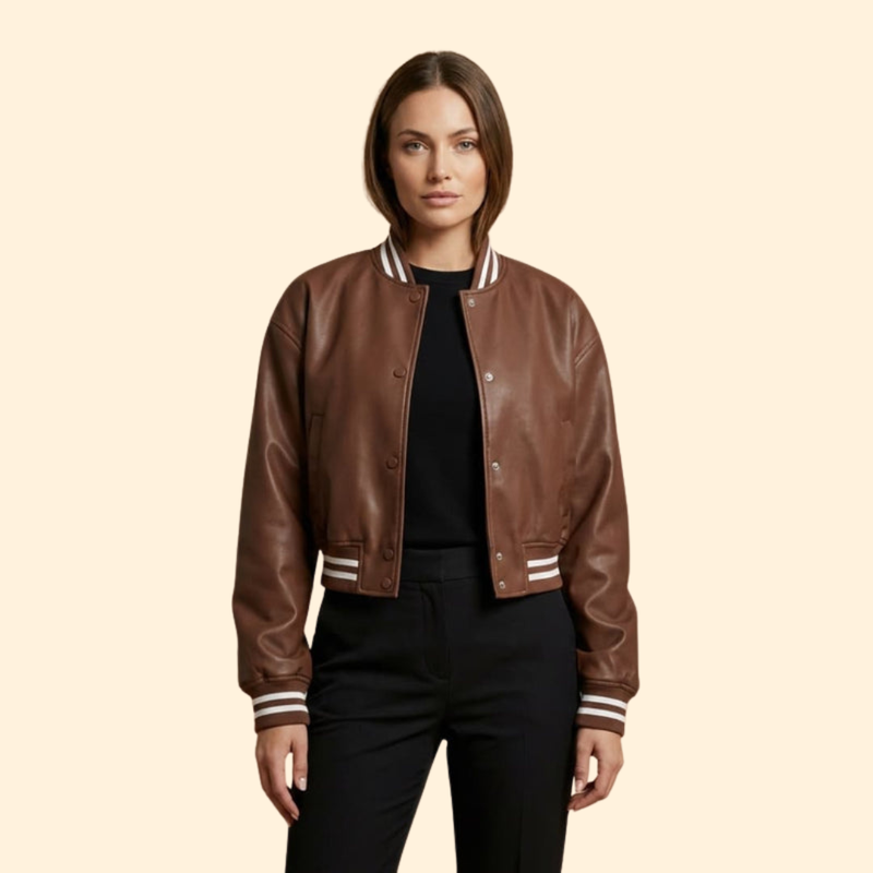 Women's Cropped Bomber Jacket