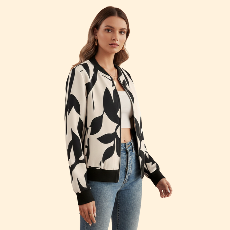 Women's Floral Bomber Jacket