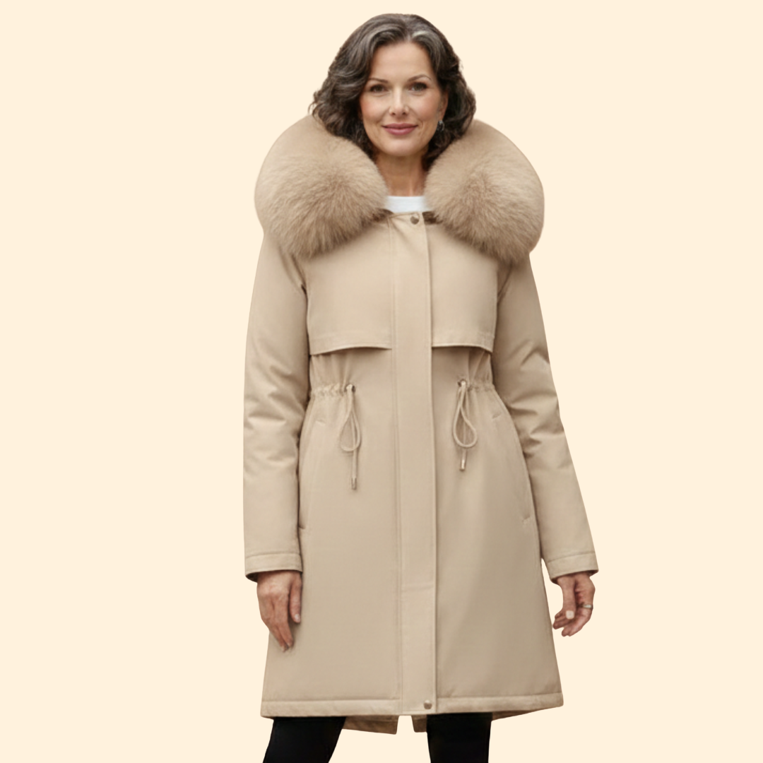 Women’s Hooded Jacket with Faux Fur Trim