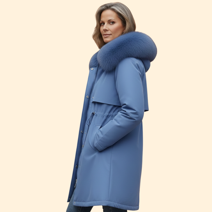 Women’s Hooded Jacket with Faux Fur Trim