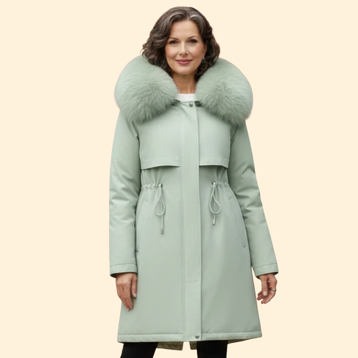 Women’s Hooded Jacket with Faux Fur Trim