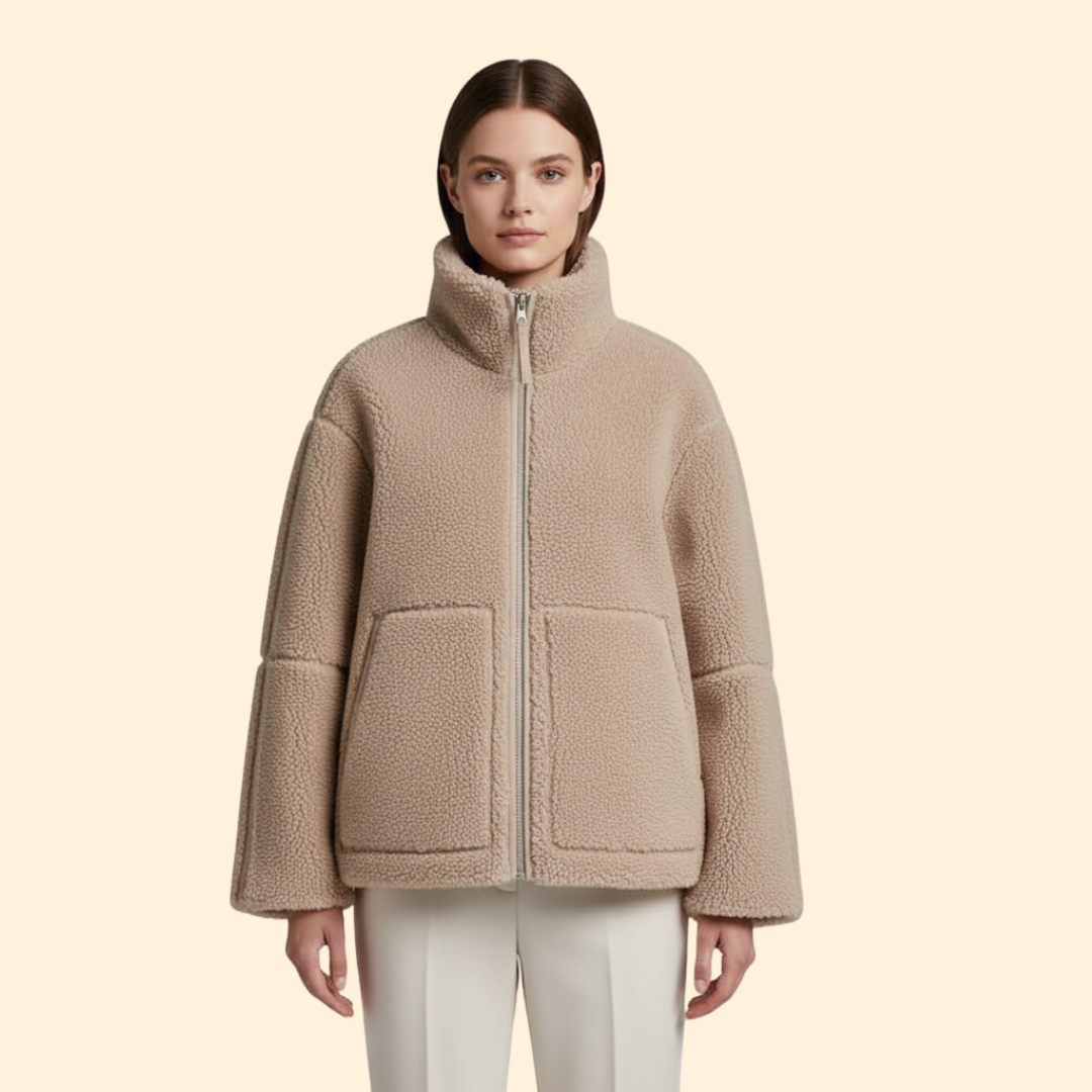 Women’s Fleece Jacket with High Collar