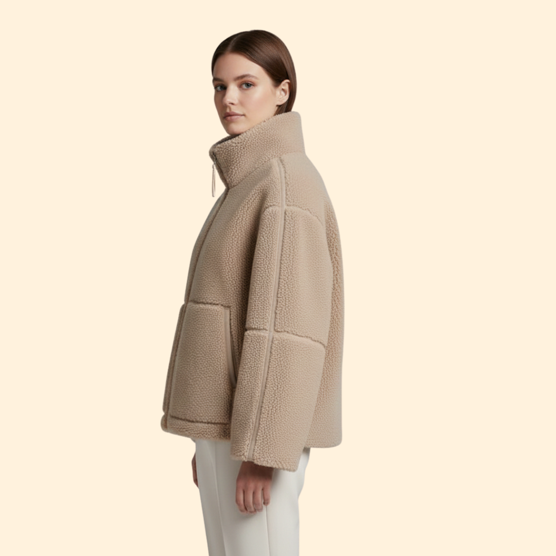 Women’s Fleece Jacket with High Collar