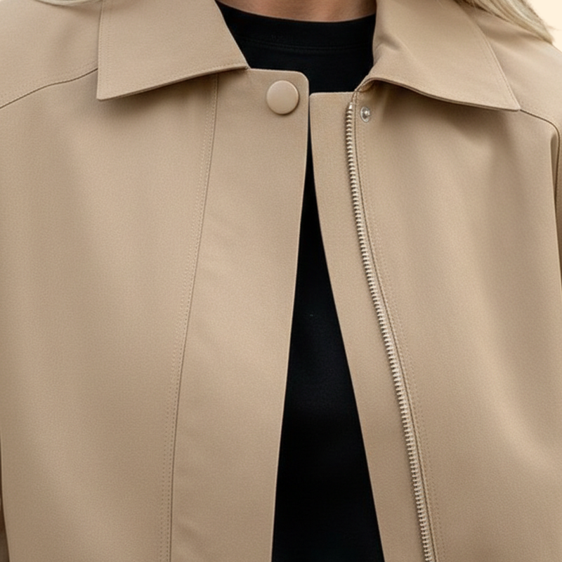 Women's Lapel Bomber Jacket