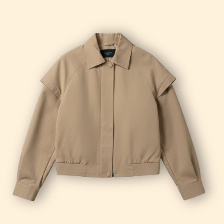 Women's Lapel Bomber Jacket