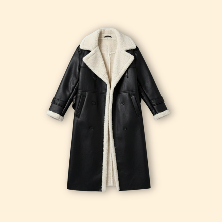 Women’s Long Coat with Sherpa Lining