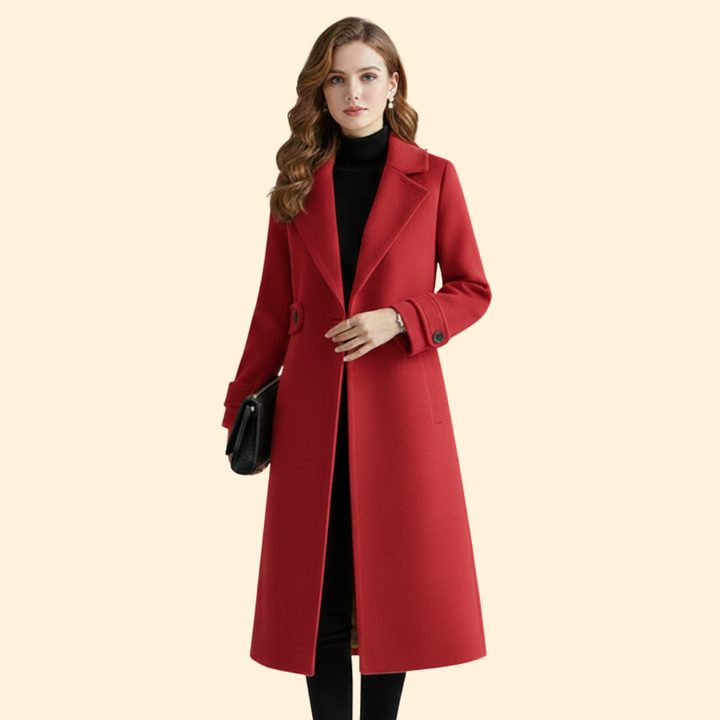 Women’s Long Coat Notched Lapels