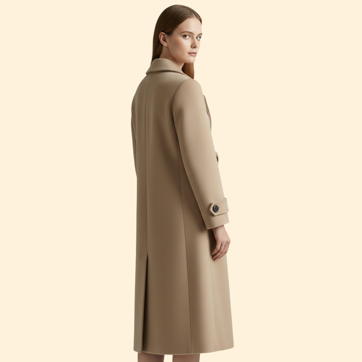Women’s Long Coat Notched Lapels